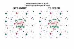 Santa Quotes christmas skinny tumbler sublimation wrap with high resolution and transparant background are for 20oz and 30oz skinny tumbler