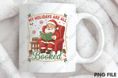 Santa Reading Books Christmas PNG Product Image 4