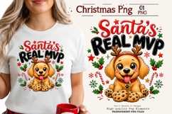 Santa Real MVP Dog Funny Christmas PNG Sublimation Design Product Image 1
