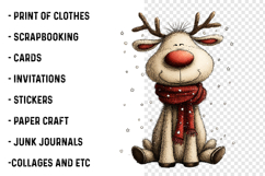 Santa Reindeer Christmas Clipart Product Image 2