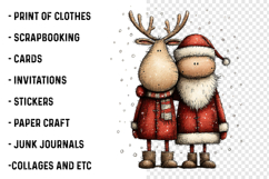 Santa Reindeer Christmas Clipart Product Image 2