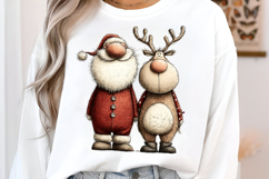 Santa Reindeer Christmas Clipart Product Image 3