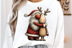 Santa Reindeer Christmas Clipart Product Image 3
