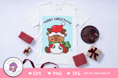 Christmas Reindeer clipart kawaii clipart png Cute cartoon Product Image 2