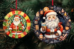 Santa Round Christmas Ornaments Bundle / PNG / 300 DPI Product Image 4