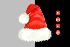 Isolated Santa Hat PNG Transparent Background Product Image 1