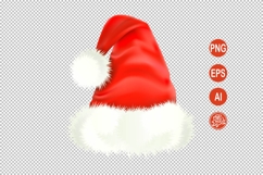 Isolated Santa Hat PNG Transparent Background Product Image 2