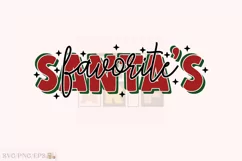 Santa's Favorite, Winter Christmas SVG T-shirt Design Product Image 1