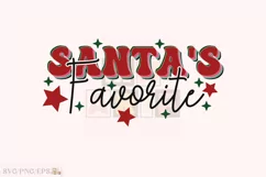 Santa's Favorite, Winter Christmas SVG T-shirt Design Product Image 1