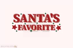 Santa's Favorite, Winter Christmas SVG T-shirt Design Product Image 1