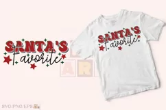 Santa's Favorite, Winter Christmas SVG T-shirt Design Product Image 2
