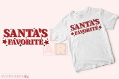 Santa's Favorite, Winter Christmas SVG T-shirt Design Product Image 2