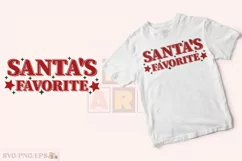 Santa's Favorite, Winter Christmas SVG T-shirt Design Product Image 2