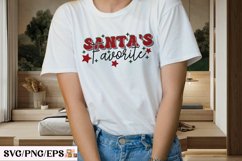 Santa's Favorite, Winter Christmas SVG T-shirt Design Product Image 3
