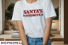 Santa's Favorite, Winter Christmas SVG T-shirt Design Product Image 3