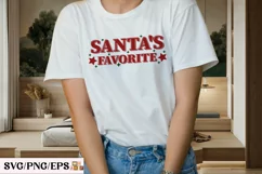 Santa's Favorite, Winter Christmas SVG T-shirt Design Product Image 3