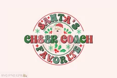 Santa's Favorite Cheer Coach Christmas PNG Design Product Image 1