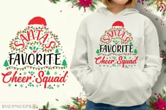 Santa's Favorite Cheer Squad Christmas SVG PNG T-shirt Product Image 2