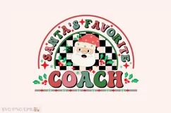 Santa's Favorite Coach Christmas PNG SVG Design Product Image 1