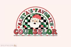 Santa's Favorite Counselor Christmas PNG Design Product Image 1