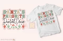 Santa's Favorite Dental Crew Christmas SVG T-shirt Design Product Image 2
