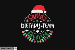 Santa's Favorite Dietary Team Winter Christmas SVG Design Product Image 1