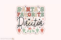 Santa's Favorite Director Christmas SVG T-shirt Design Product Image 1
