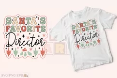 Santa's Favorite Director Christmas SVG T-shirt Design Product Image 2