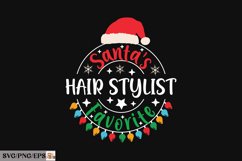 Santa's Favorite Librarian Winter Christmas SVG Design Product Image 1