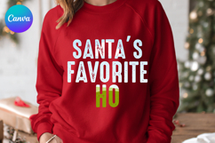 Santa s favorite ho Christmas Canva Frame Shirt Design Product Image 1
