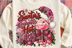 Santa's Favorite Hot Mess PNG, Pink Christmas PNG Product Image 1