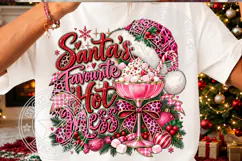 Santa's Favorite Hot Mess PNG, Pink Christmas PNG Product Image 3