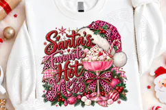 Santa's Favorite Hot Mess PNG, Pink Christmas PNG Product Image 4