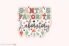 Santa's Favorite Laboratory Christmas SVG T-shirt Design Product Image 1