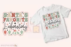 Santa's Favorite Laboratory Christmas SVG T-shirt Design Product Image 2