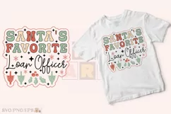 Santa's Favorite Loan Officer Christmas T-shirt Design Product Image 2