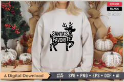 Santa's Favorite SVG | Christmas SVG | Holiday SVG | Xmas Product Image 2