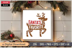 Santa's Favorite SVG | Christmas SVG | Holiday SVG | Xmas Product Image 6