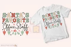 Santa's Favorite Office Staff Christmas SVG T-shirt Design Product Image 2