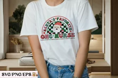 Santa's Favorite Onc Nurse Christmas PNG Design Product Image 2