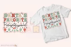 Santa's Favorite Paraprofessional SVG T-shirt Design Product Image 2