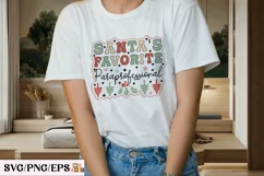 Santa's Favorite Paraprofessional SVG T-shirt Design Product Image 3