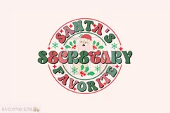 Santa's Favorite Secretary Christmas PNG Design Product Image 1