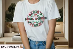 Santa's Favorite Social Worker Christmas PNG Design Product Image 2