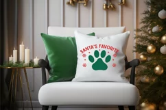 Santa's Favorite SVG , Christmas Dog SVG Design Product Image 2