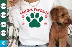 Santa's Favorite SVG , Christmas Dog SVG Design Product Image 1