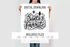 Santa's Favorite SVG PNG, Christmas Design, Funny Santa SVG Product Image 2