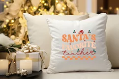 Santa's Favorite Teacher SVG, Christmas Teacher SVG Design Product Image 2