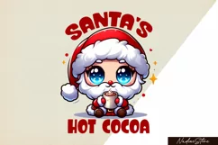 Christmas Santa, Santa's hot cocoa Sublimation PNG. Product Image 1