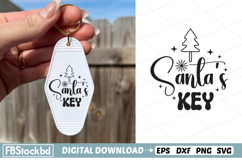 Santa&#039;s key Keychain SVG, Christmas Keychain SVG Product Image 1